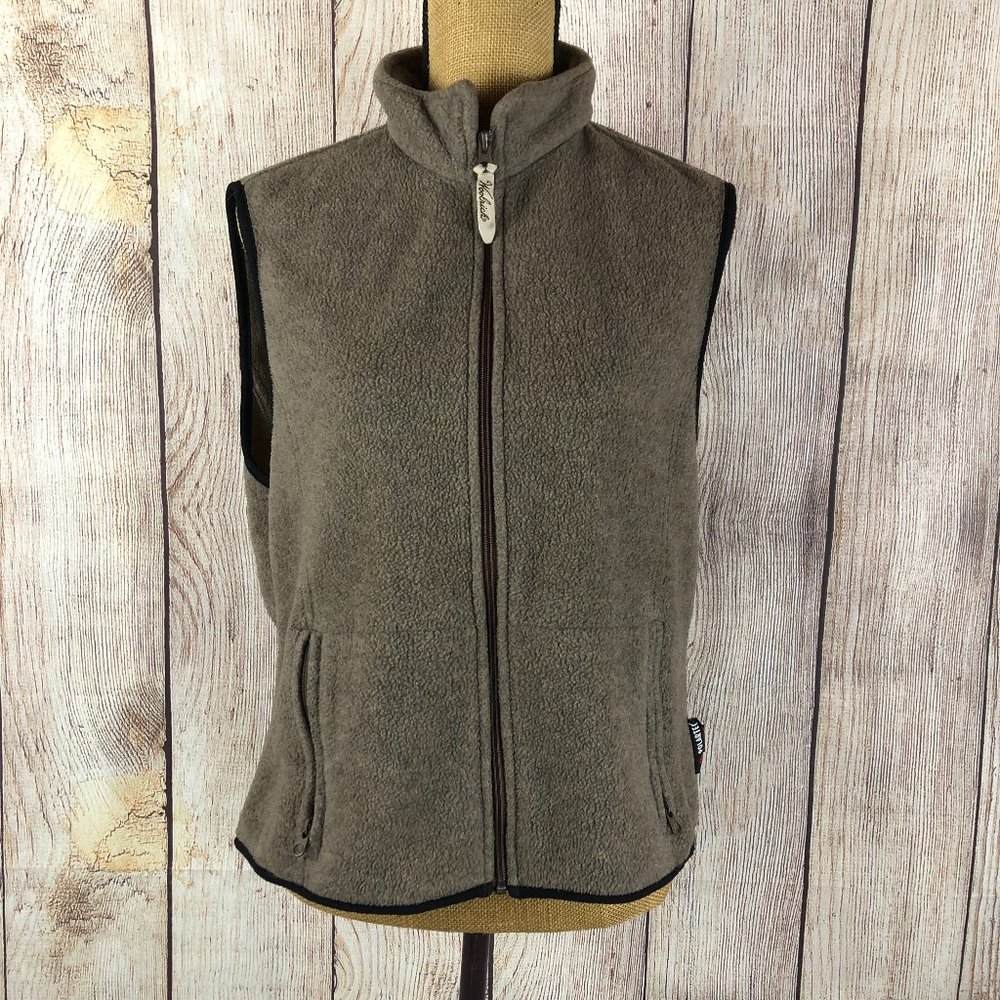Woolrich Polartec Brown Fleece Full Zip Vest Sz L